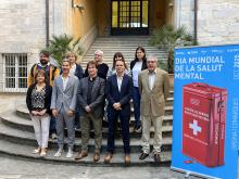 Representants de les entitats i de l'Administració a la Seu de la Generalitat a Girona