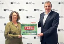 La gerent dels hospitals Josep Trueta i Santa Caterina, Àngels Morales; i el gerent de l’Espai Gironès, Pau Jordà. 