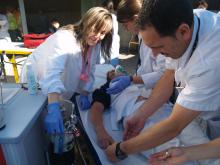 simulacre a l'Hospital Santa Caterina