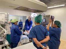 Sessió de formació realitzant una simulació