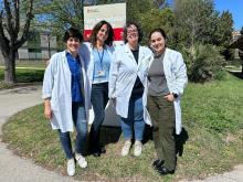 L'equip que treballa en el projecte, del grup de recerca en Trastorns del Neurodesenvolupament (IDIBGI-IAS). D'esquerra a dreta, la psiquiatra Aida Palacín, la neuropsicòloga i cap del grup de recerca, Susanna Esteba, la psiquiatra Laura Vergés, i la investigadora pre-doctoral Melissa Samaniego. Crèdit: IDIBGI