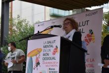 Intervenció de la presidenta de l'associació Família i Salut Mental de Girona i Comarques, Maria Combalia
