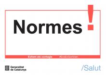 cartell que diu "Normes"