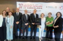 Representants de la Fundació Daniel Bravo, l'ICS, l'IAS i la societat científica
