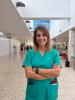 La Dra Carol Lorencio al vestíbul de l'Hospital Santa Caterina